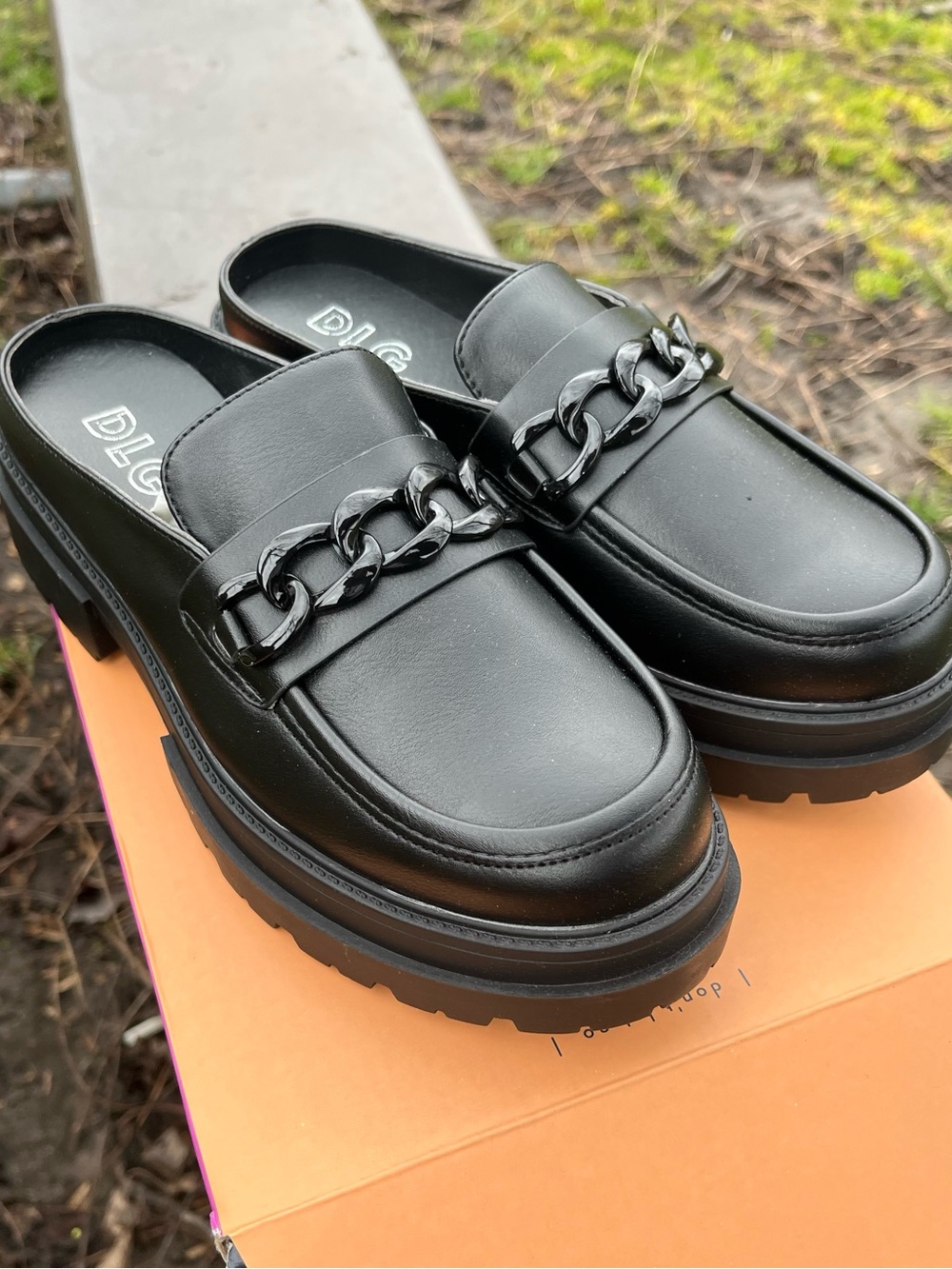 Black Platform Loafers for Women Size US 7 - Picture 3 of 12